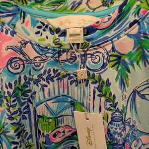 Disney Blue and Pink Enchanted Garden Top